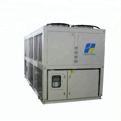 China Cold Room 120hp Low Temperature Food And Beverage Air Cooled Screw Type Water Chiller for sale