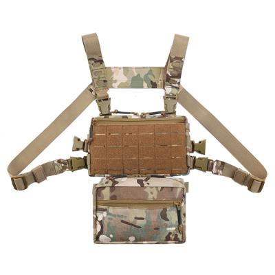 China Water Proof Camping Front Utility Multifunctional Mens Chest Vest Outdoor Tactical Rise Bag With Adjustable Strap for sale