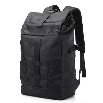 China Waterproof Sports Fitness Camouflage Fabric Black Camouflage Commuter Backpack Oxford Travel Commuter Backpack for sale