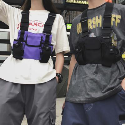 China Water Proof Oxford Sports Chest Bag Vest Pack Women Tactical Waist Bag Men Bumbag for sale