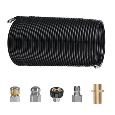 China PVC+PE Sewer Jetter Kit Pressure Washer Hose , Drain Pipe Knob Cleaning Nose And Sewer Jetting Swivel Nozzle for sale