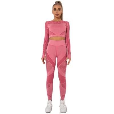 China Breathable Long Sleeve Most Popular European And American Absorbent Breathable Yoga Hollow-out Sweat Suit for sale