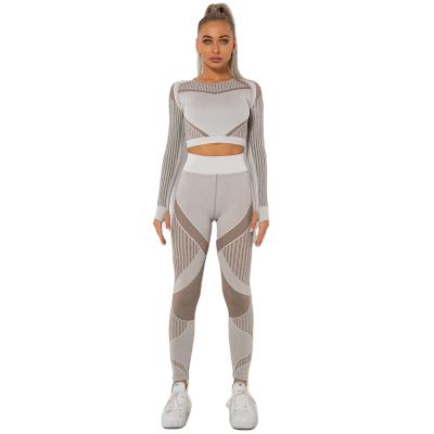 China New Breathable Best Selling Long Sleeve Absorbent Breathable Yoga Hollow-out Sweat Suit for sale