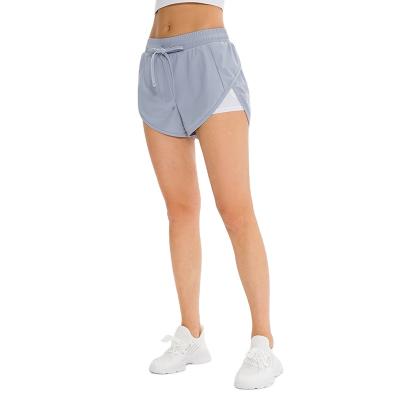 China Breathable Ladies Two Sports Shorts Loose Running Fitness Quick Drying Yoga Pants for sale