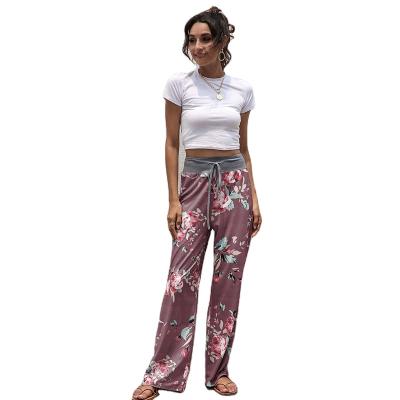 China New Summer Women's Anti-wrinkle And Bandage Fashion Style Spring Casual Fashion Loose Printed Pants for sale