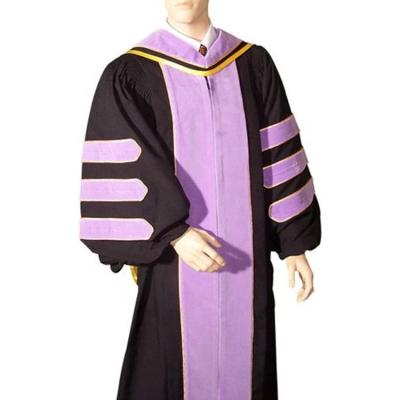 China Wholesale Custom Anti-pilling Classic Black College Graduation Dresses Bachelor Gown Academic Dress for sale