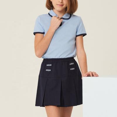 China Breathable Wholesale Custom Logo Summer Women Girls Short High School Waist Pleated Skirt for sale