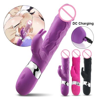 China 7 Mode Frequency Vibration G-spot Rabbit Vibrator Dildo Vibrators With 7 Vibration Mode Strong Automatic Thrusting Rechargeable Vagina for sale