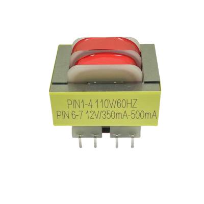 China Low Frequency Step Down Transformer EI41 Power Transformer Pins 4+4 110V-12V for sale