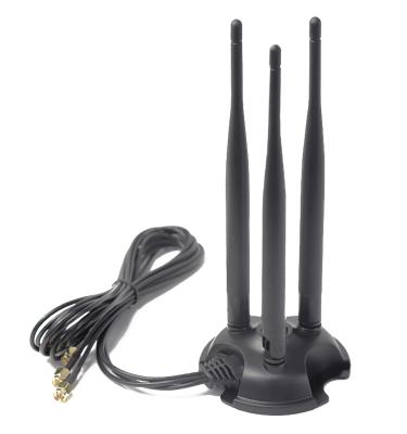 China 7dbi 2.4 5.8ghz dual band 2.4g 5.8g sma antenna mount router HAS-2458MS3H for sale