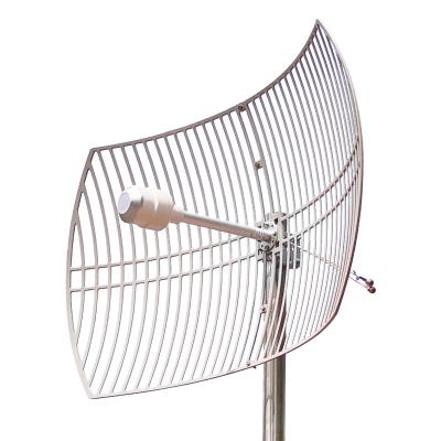 China Outdoor 5GHz 24dBi Directional High Gain N-Type Female Aluminum Die Cast Grid Parabolic Antenna HAS-1738PA1 for sale