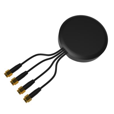 China Plastic Round 28DBi Super Thin Combo Antenna 4 In 1 Type GSM/4G/WIFI/GPS/GNSS Antenna for sale