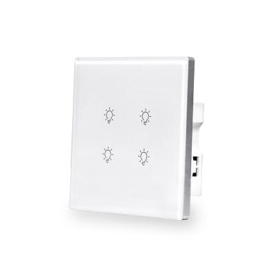 China Nigeria 4 Way British Glass PC+ABS+ Smart Zigbee Zigbee 1 Way Living Wall Switch for sale