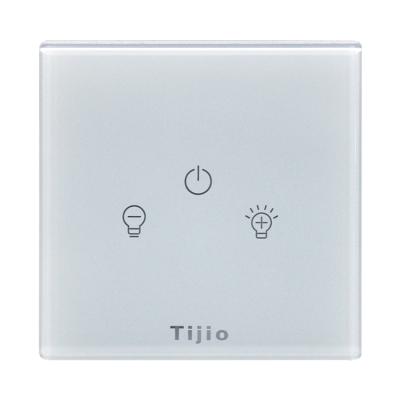 China PC+ABS+ GLASS dimmer switch smart wifi no neutral eu tuya 3way smart wifi dimmer switch with rf 433mhz for sale