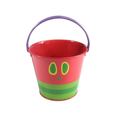 China Newest Design Metal Tin Can Beer Ice Bucket Decorative Gift Bucket Flower Factory Low Price Sustainable Small Tin Buckets for sale