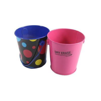 China Hot Metal Tin Ice Box Bucket Vintage Tin Bucket Flower of Tinplate Goods Sales for sale