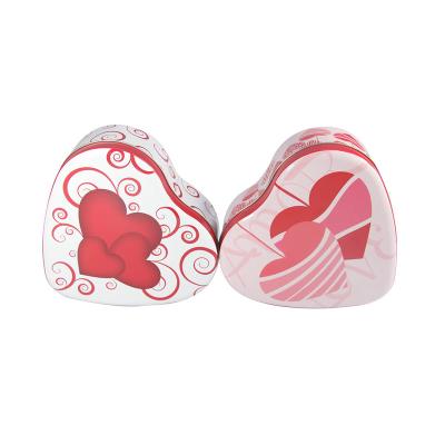 China Wholesale Chocolate Tin Box Packaging, Heart Shaped Cookie Valentine's Day Metal Cookie Tins For Chocolate Packaging for sale