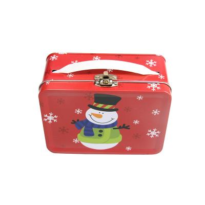 China Lunch Unique Custom Food Grade Metal Tin Cans Rectangular Lunch Cookies Box, Kids Metal Tin Canisters Empty Single Canisters for sale