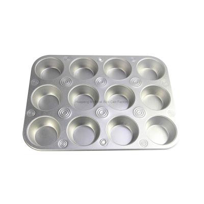 China Well designed reusable metal bakeware set mold, oven tray set small bakeware 4/6/12 cupcake mold for sale