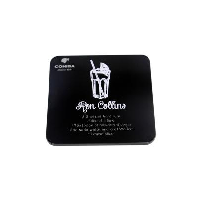 China Tinplate Custom Printed Metal Tin Tea Coaster, Manufacturer Direct Wholesale Bar Coaster for sale