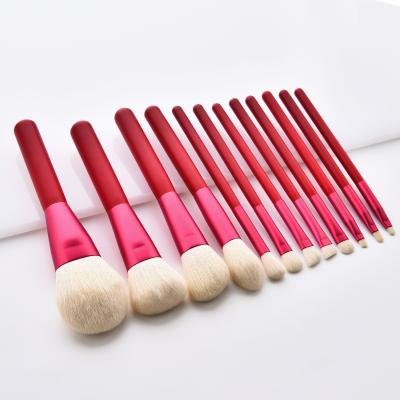 China Angular Blush With Customer Pack Makeup Brush Wooden Handle Mini Makeup Brush Set Makeup Brushes for sale