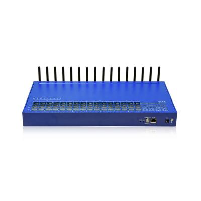 China WCDMA/GSM gateway voip products 16 chanals 128 ports sms gateway support sim bank 16-128 for sale