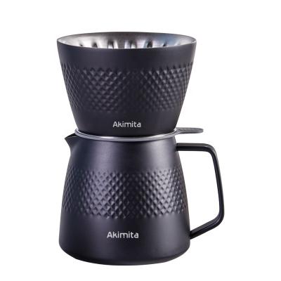 China Wholesales v60 viable coffee dripper wholesales v60 stainless steel coffee maker double wall coffee spout camping for sale for sale