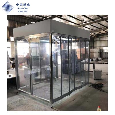 China Electronic Industry GMP Modular Cleanroom Portable Laminar Flow Clean Booth for sale