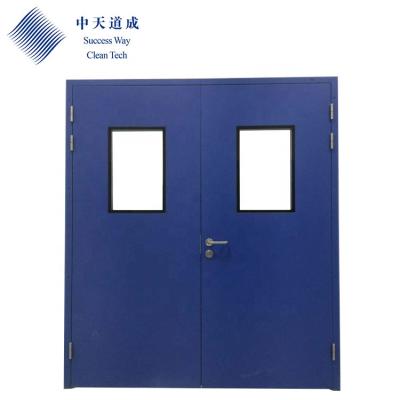 China Industrial Cleanroom GMP Standard Powder Coated Clean Room Door With CE Certificate for sale