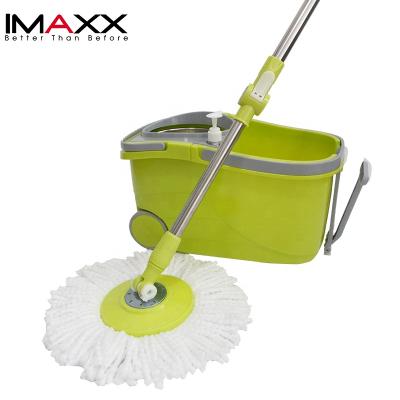 China Draggable Self-Washed Sustainable Assemble Easy 360 Broom With Cleaning Bucket for sale