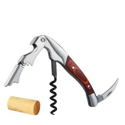 China New Sustainable Wood Bottle Openers Inlay Best Key Chain Wine Opener Corkscrew for sale