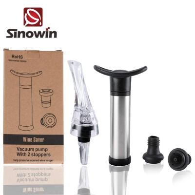 China Viable factory wine preserver wine vacuum pump supplier stopper with aerator set for sale