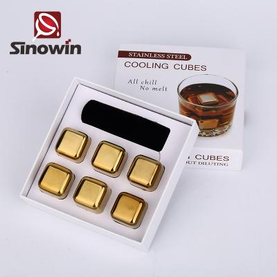 China Reusable Brand New Technology Viable Ice Cube Steel Whiskey Stones for sale