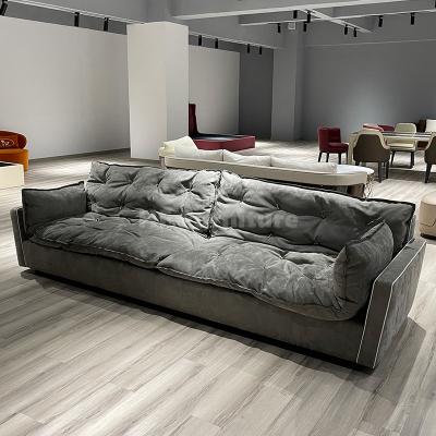 China Gray Natural Home Furniture Customized Size Modern Cloud Couch Revolving Sectional Sofa for sale