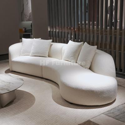 China Modular Contemporary Living Room Furniture Sectional White Sofa Fabric for sale