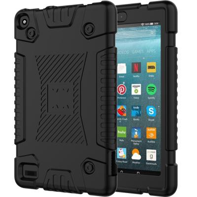 China Heavy Duty Non Drop Shockproof Anti Slip Heavy Duty Silicone Tablet Cover Rugged Soft Case For Amazon Kindle Fire 7 2019 for sale