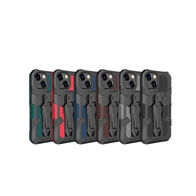 China 2021 New Anti-fall Armor Kickstand Case With Strong Hybrid Magnet Clip For Car Holder Cell Phone Cases For iphone 13 promax 6.1/pro 13 for sale