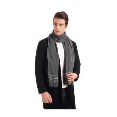 China Newest Scarf Winter Color Polyester Wholesale High Quality Luxury Stylish Scarf For Men for sale