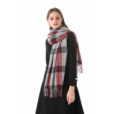 China Long Cozy Tassels Winter Shawl Blanket Polyester Wholesale Scarf For Women Pashmina for sale