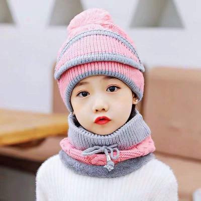 China COMMON Winter Warm Customized Colorful Jacquard Knitted Hat Kids Children's Brimless One-Piece Hat for sale