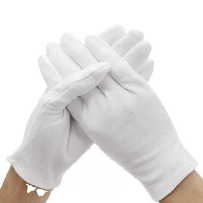 China Breathable Anti Slip / Etiquette Hotel Doorman Driver Magician Ceremonial Cotton Comfortable White Work Gloves for sale