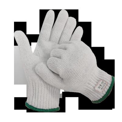 China Protect Hand Knitting Hand Protection Equipment White Soft Cotton Jersey Working Gloves for sale