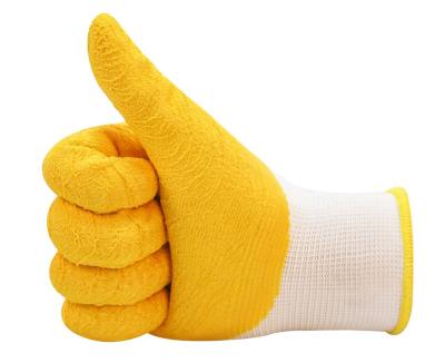 China 10g Winter Work Warm Wear Resistant / Anti-Slip Acrylic 3/4 Ply Dipped Latex Coated Safety Protective Working Glove for sale