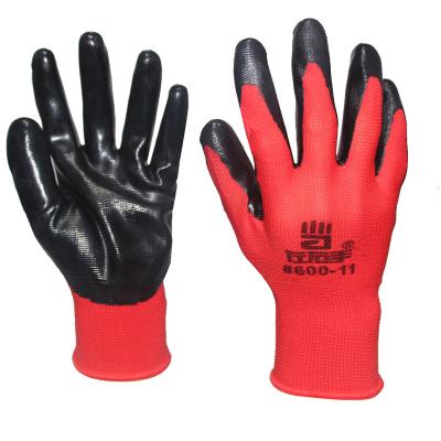 China Industrial Cut Resistant Proof Latex Palm Coated Wrinkle Finish Nitrile Work Glove for sale