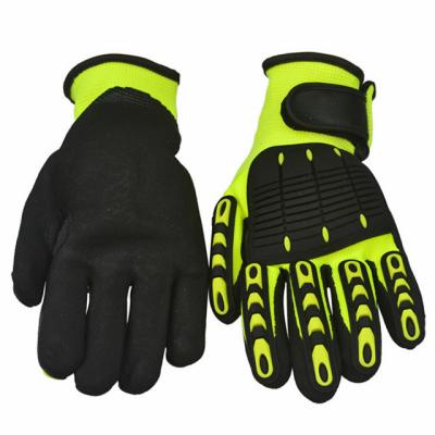 China Anti-impact TPR Oilfield Nitrile Anti Shock Proof Guante de Impacto Anti Impact Mechanic Coated Construction Gloves for sale