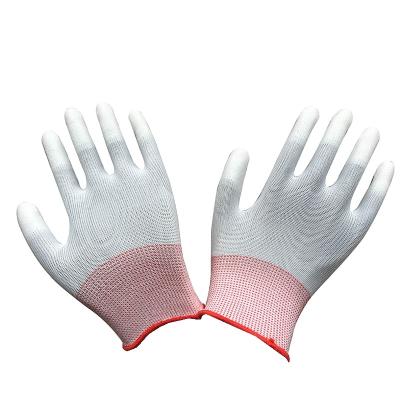 China Wholesale 13 Gauge Industrial Colored Protective Scratch Polyester Liner With PU Coated Work Garden Gloves for sale