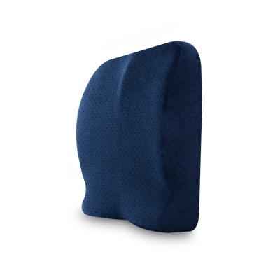 China Memory Waist Multifunctional Pillow Dual Use Blue Memory Foam Lumbar Cushion For Office for sale