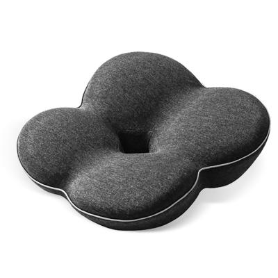 China Memory Flower Petal Shape Chair Cushion Gray Memory Foam Breathable Seat Cushion For Office for sale