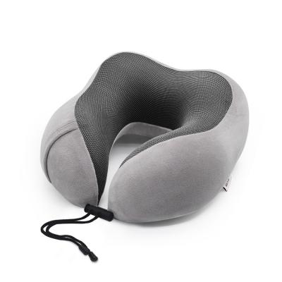 China Memory Bump Portable Design U Shape Blue Neck Pillow Memory Travel Pillow With Customization for sale