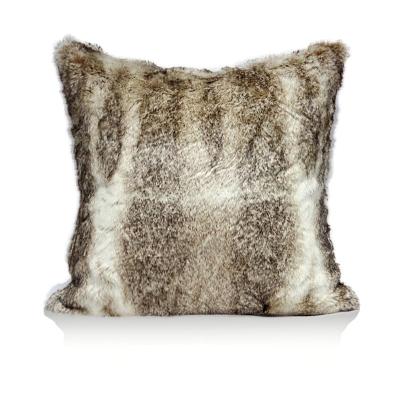 China Yellow Cozy Multicolor Square Home Decor Tile Design Artificial Fur Cushion Cover Cushion Cover for sale